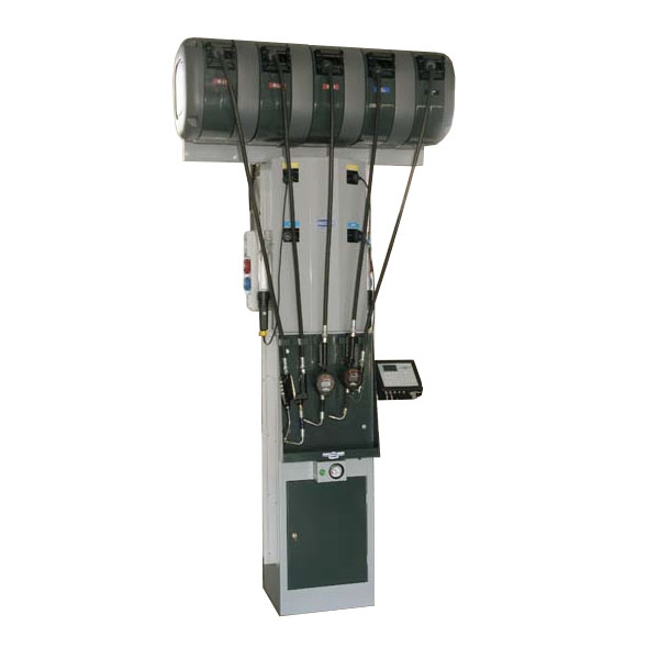 Flüssigkeitsabgabestation - 5 Schlauchaufroller (Öl) - inkl. Ölüberwachungssystem - 2 Schaltanlagen